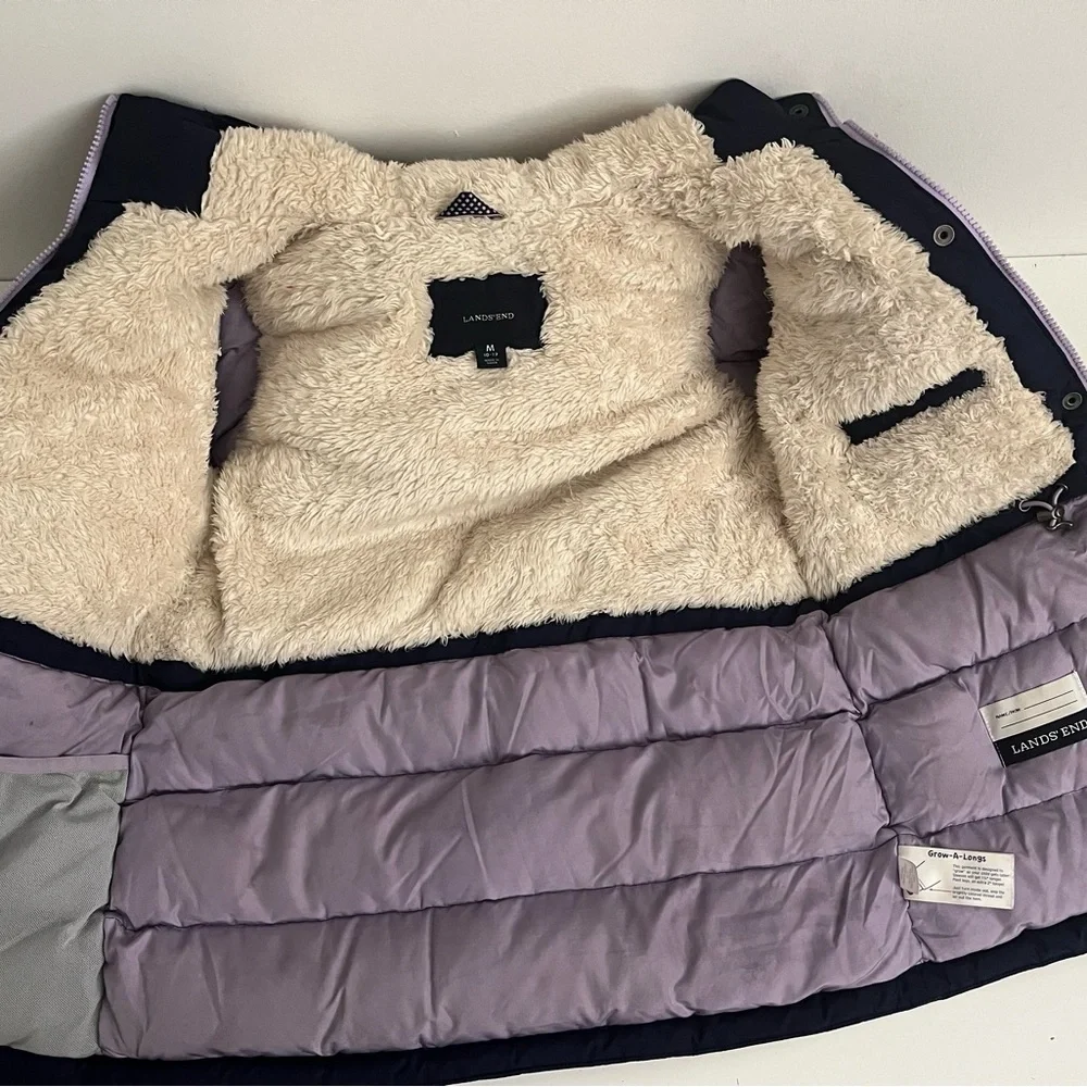 Lands’ End Kids Winter Parka Navy Blue M (10–12)